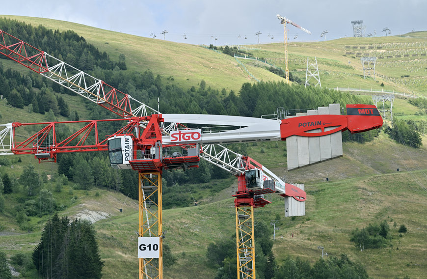 Potain tower cranes triumph in remote French Alps cable car project